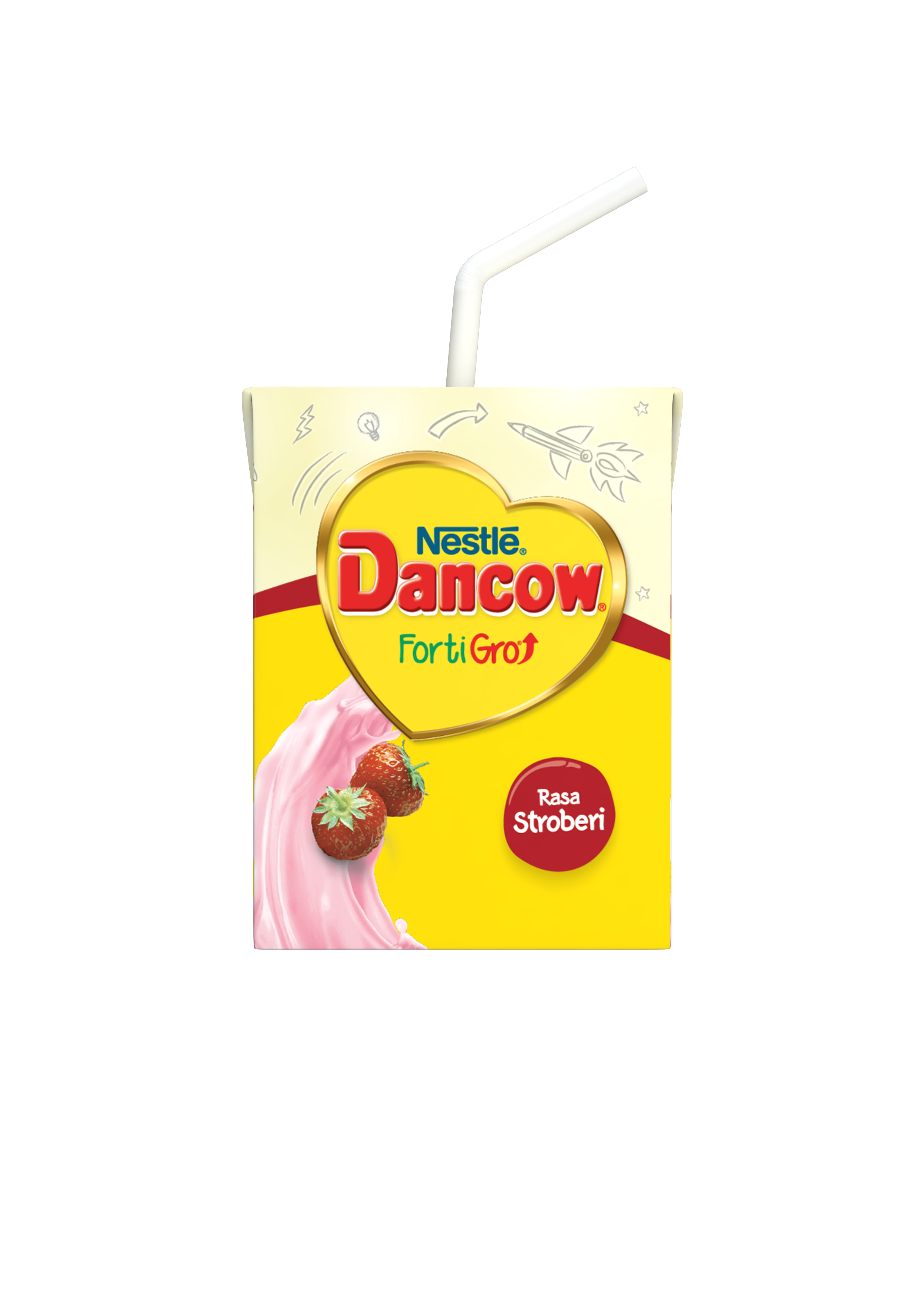 dancow fortigro uht strawberry