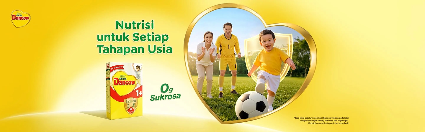 DANCOW 1+ untuk anak usia 1–3 tahun